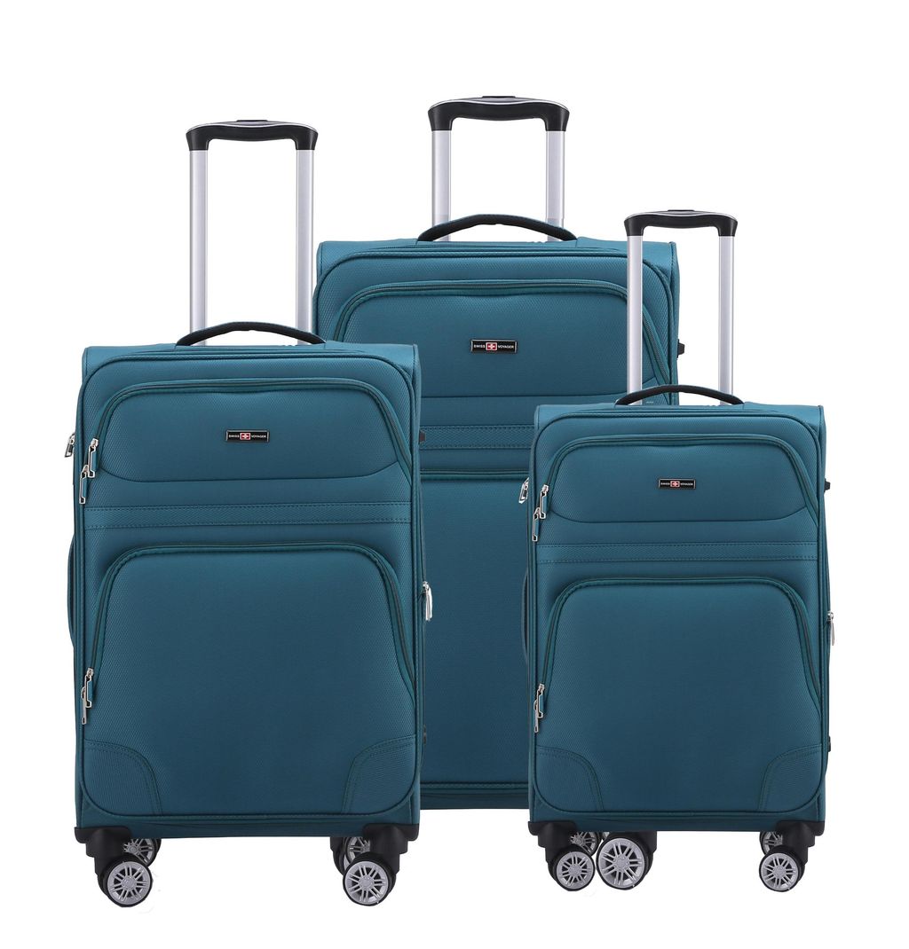 אתר KALPACK &SWISS VOYAGER מזוודות בד מבית SWISS בצבע ירוק